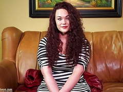 LovelyClips presents: Redhead teen amateur fucked after her casting audition