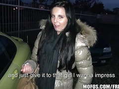LovelyClips presents: Public pickups - young czech exhibitionist fucks for cash
