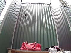 LovelyClips presents: Amazing young girl shower voyeur