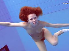 LovelyClips presents: Matrosova hot ginger pussy in the pool