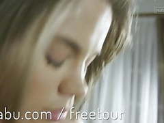 LovelyClips presents: Young babe cums hard on sybian toy