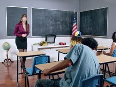 LovelyClips presents: Stunning teacher wearing stockings gets fucked in the class room - sarah lace, Couple, Hardcore, Pornstars, MILF, Long Hair, Pussy Licking, Lingerie, Stockings, Nylon, Blowjob, Anal, Pussy, Shaved Pussy, Cowgirl, Big Tits, Fake Tits, Teachers