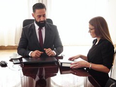 LovelyClips presents: Erotic fucking in the office with gorgeous secretary eveline dellai