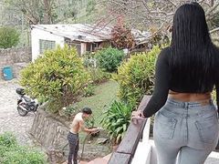 LovelyClips presents: Horny gardener fucks the latina samantha's pussy - porn in spanish