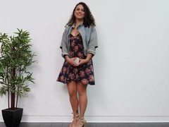 LovelyClips presents: Curly haired amorina moans loudly while fucking with a black guy