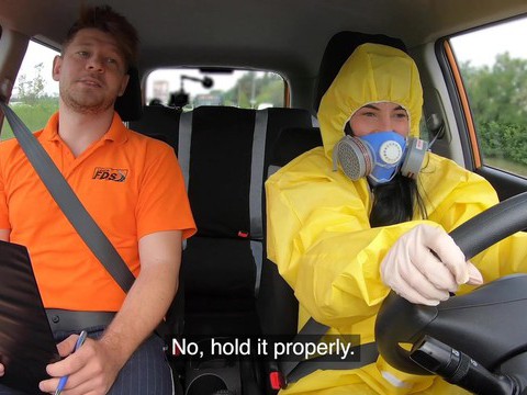 LovelyClips presents: Driving instructor fucks orgasmic pussy of skinny czech lexi dona