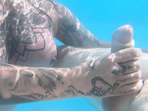 LovelyClips presents: Underwater bj pool fun with the creampies