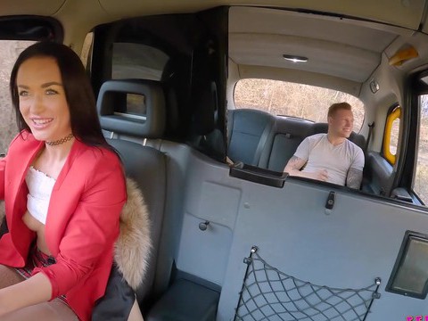 LovelyClips presents: Brunette zuzu sweet with natural tits wearing nylon stockings