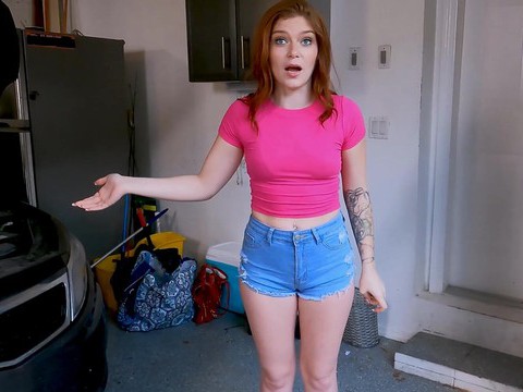 LovelyClips presents: Redhead katerina deville with hot ass sucking a dick - hd