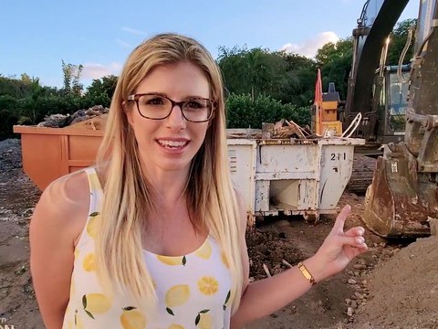 LovelyClips presents: Outdoors video of sexy blonde wife cory chase with glasses