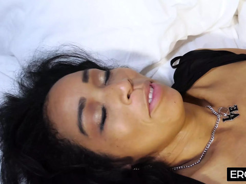 LovelyClips presents: Sexy black milf gets fucked hard by a thick bbc - she loves every deep thrust