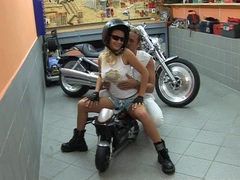 LovelyClips presents: Motorbike teen samantha gets big tits fucked