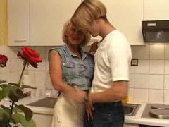 LovelyClips presents: Fucking his busty aunt in the kitchen