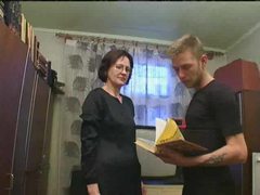 LovelyClips presents: Old babe in glasses gets his love
