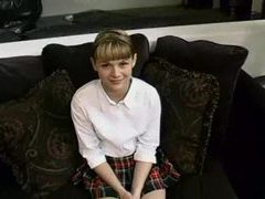 LovelyClips presents: Adorable schoolgirl gives head before sex