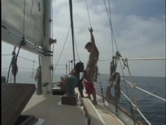 LovelyClips presents: Interracial on a boat with a beautiful black girl
