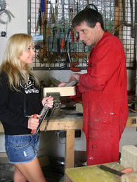 LovelyClips presents: Blonde teenage beauty fucking her old and horny handyman
