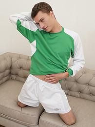 LovelyClips presents: Gorgeous Tommy Hunter masturbates after his soccer practice